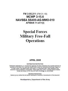 MCWP 3-15.6 Special Forces Military Free-Fall Operations(2005版)