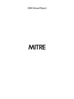 MITRE 2004 Annual Report